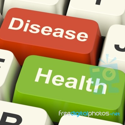 Disease And Health Computer Keys Stock Image