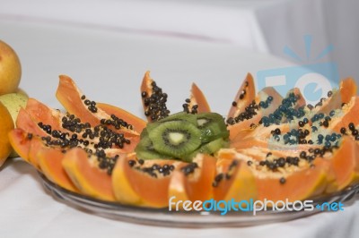 Dish Of Fresh Fruit Stock Photo