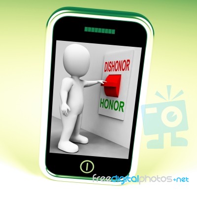 Dishonor Honor Switch Shows Integrity And Morals Stock Image