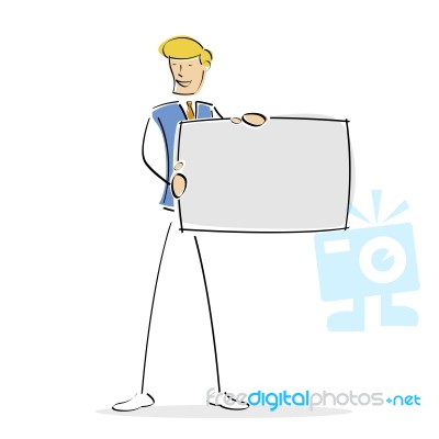 Displaying Blank Board Stock Image