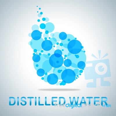 Distilled Water Represents Potable Aqua And Deionized Stock Image