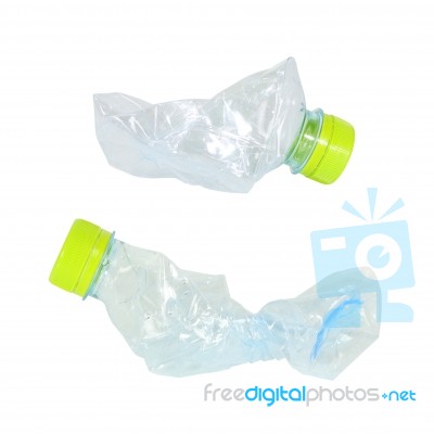 Distorted Plastic Bottle Stock Photo