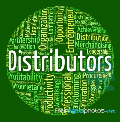 Distributors Word Shows Supply Chain And Delivery Stock Image