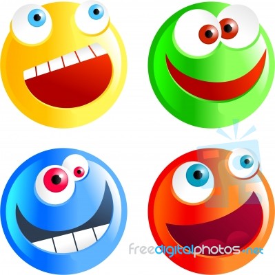 Diverse Emoticons Stock Image