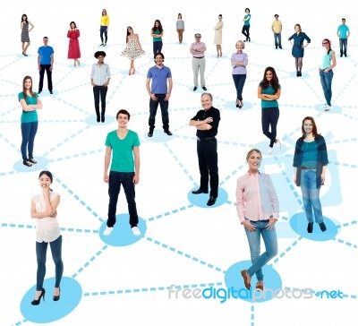 Diversified People Networking Stock Photo