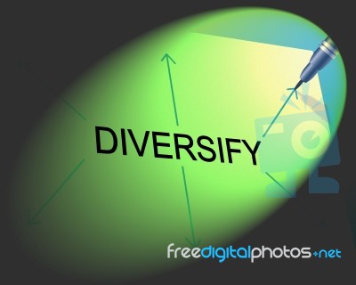 Diversify Diversity Indicates Mixed Bag And Variance Stock Image