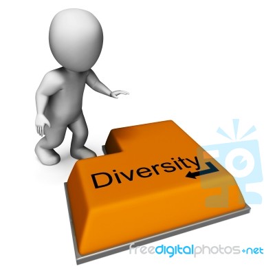 Diversity Key Means Multi-cultural Range Or Variance Stock Image