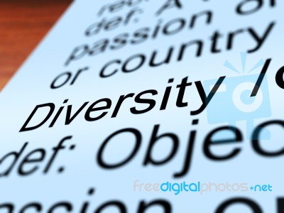 Diversity Word Definition Stock Photo