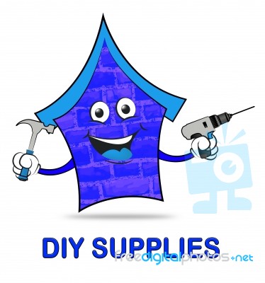 Diy Supplies Represents Do It Yourself Renovation Stock Image