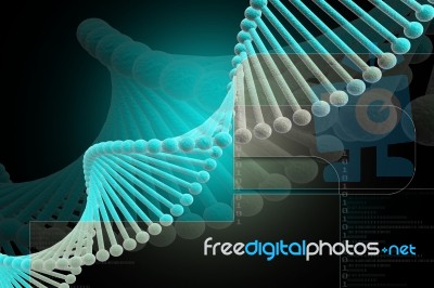 Dna Blue Stock Image