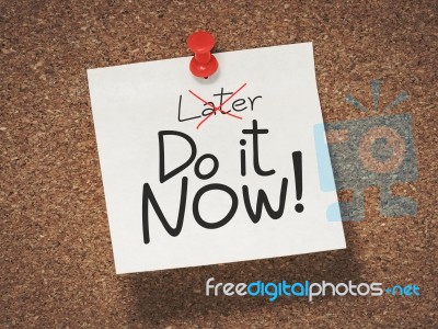 Do It Now Stock Photo