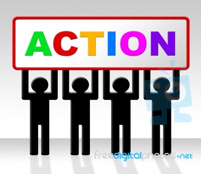 Do It Now Means Act Placard And Urgent Stock Image