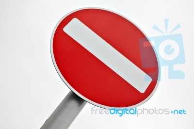 Do Not Enter Traffic Sign Stock Photo