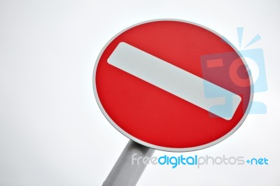 Do Not Enter Traffic Sign Stock Photo