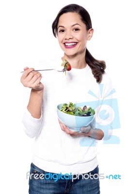 Do You Like Green Salad! Stock Photo