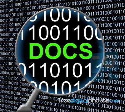 Docs Online Represents Web Site And Computer Stock Image