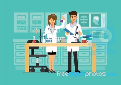 Doctor And Science Technician Doing Research In Medical Laborato… Stock Image