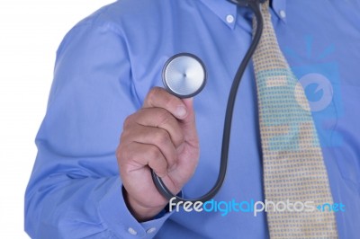 Doctor And Stethoscope Stock Photo