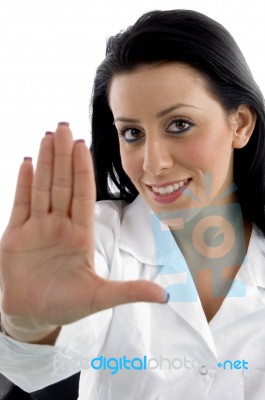 Doctor Asking To Stop Stock Photo