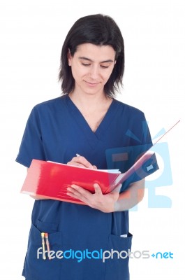 Doctor Making A Note Stock Photo