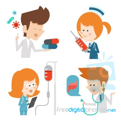 Doctor, Nurse And Pharmacist Stock Image