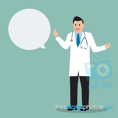 Doctor Talking With Body Language Stock Image