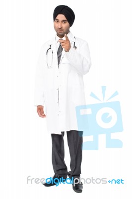 Doctor Warning His Patient Stock Photo