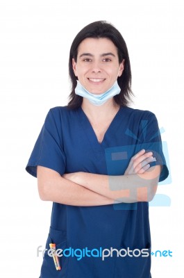 Doctor Wearing Mask Stock Photo