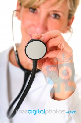 Doctor With Stethoscope Stock Photo