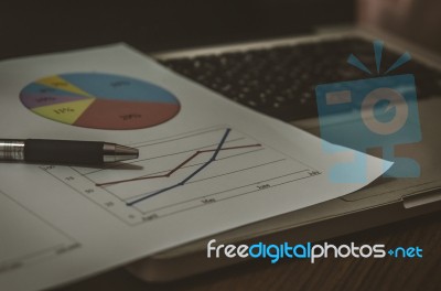 Documents Business Graph Stock Photo