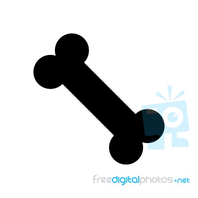 Dog Bone Symbol Icon  Illustration On White Backgrou Stock Image