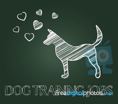 Dog Training Jobs Indicates Hire Work And Employment Stock Image