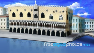 Doge's Palace In Venice Stock Image