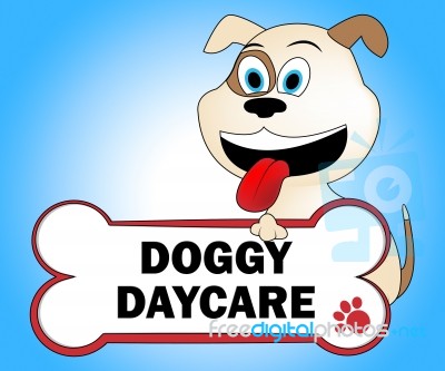 Doggy Daycare Represents Preschool Pups And Pup Stock Image