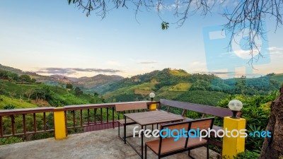 Doi Mae Salong In The Morning Stock Photo