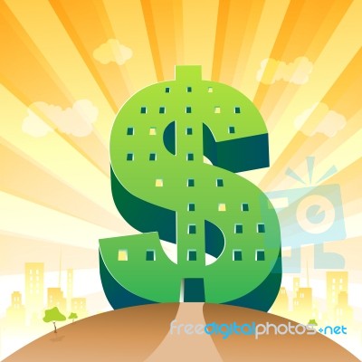 Dollar Building Stock Image