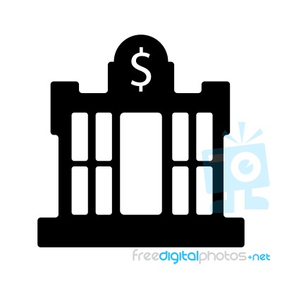 Dollar Central Bank Building Symbol Icon  Illustration Eps Stock Image