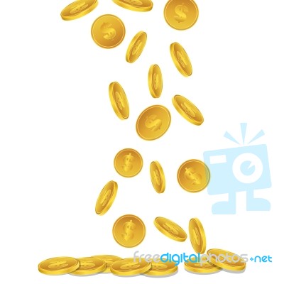 Dollar Coins Stock Image