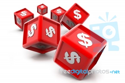 Dollar Currency Cubes Stock Image