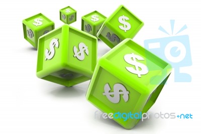 Dollar Currency Cubes Stock Image