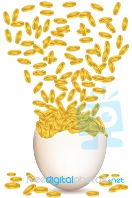 Dollar Egg Stock Image