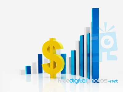 Dollar Graph Stock Image