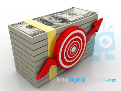 Dollar Graph Target Stock Image