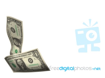 Dollar In The Wind Stock Image