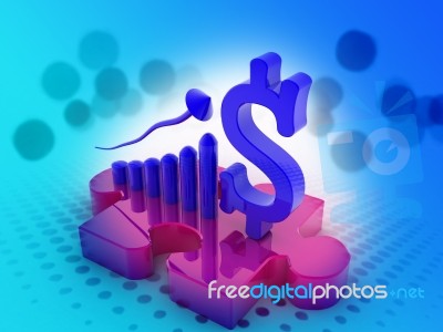 Dollar On A Puzzle 6 Stock Image