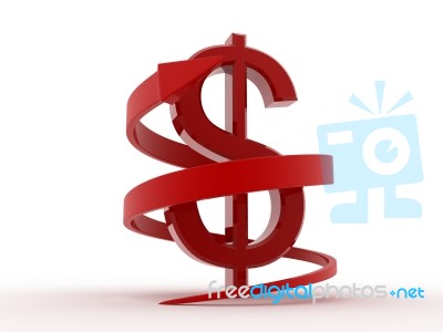 Dollar Rate Arrow 2 Stock Image