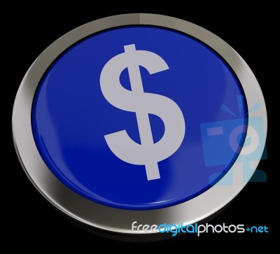 Dollar Symbol Button Stock Image