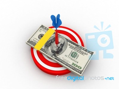 Dollar Target Stock Image