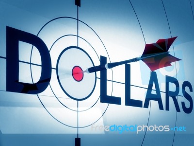 Dollars Means Money Or Currency In Usa Stock Image