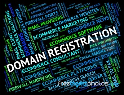 Domain Registration Indicates Sign Up And Application Stock Image